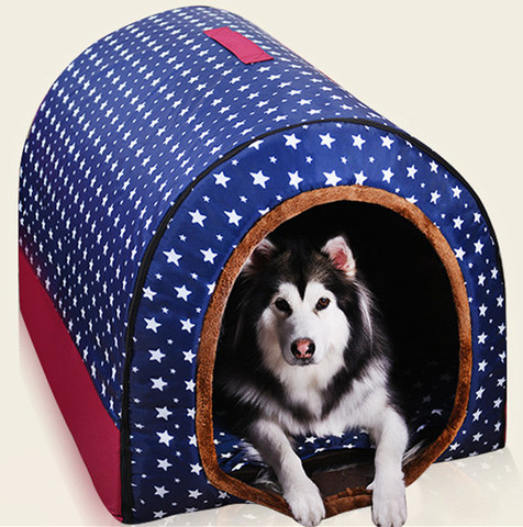 Pet Big Dog House Fully Washable Pet Kennel Cylinder Portable Dog House Golden Retriever Kennel Puppy Pet Cat Dog Bed  Dog Cage ► Photo 1/6