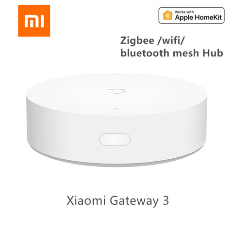 Newest Xiaomi Mijia Smart Multi-Mode Gateway ZigBee WIFI Bluetooth Mesh Hub Smart Home Hub Work With Mi Home APP Apple Homekit ► Photo 1/6