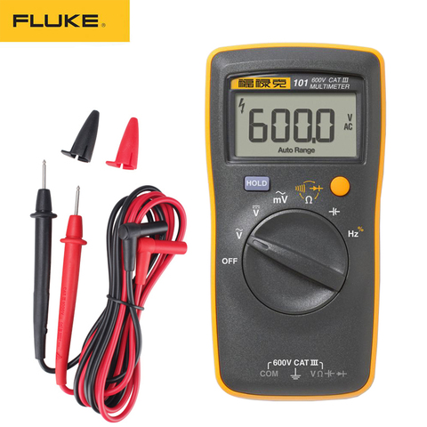 Fluke 101 Basic Palm-sized Mini Pocket auto range Digital Multimeter for AC/DC Voltage Resistance Capacitance ► Photo 1/6