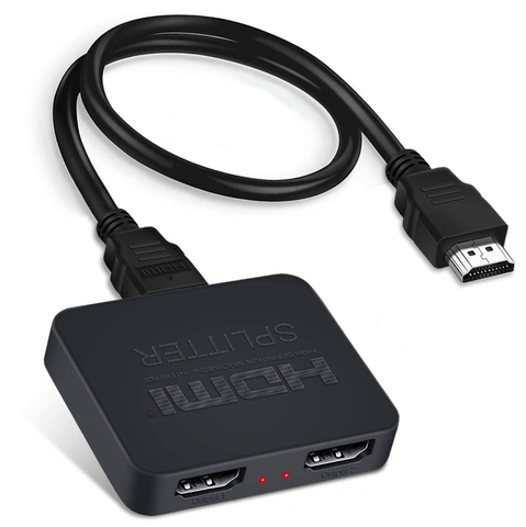 1x2 Switch Splitter HDMI 4k 60hz 1 in 2 Out for Dual Monitors Full HD 1080P 3D Come with High Speed HDMI Cable Support Scalar ► Photo 1/6