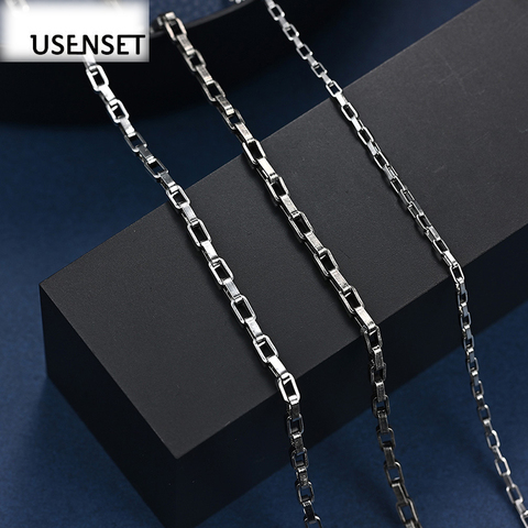 USENSET Box Chains Necklaces Stainless Steel Long Chain For Women Jewelry Gifts 2022 ► Photo 1/6