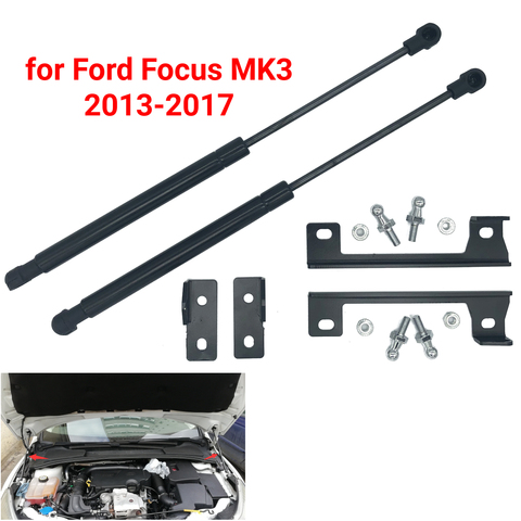 2Pcs Car Front Engine Bonnet Hood Gas Strut Shock Lift Support Bars For Focus MK3 MK 3 2013 2014 2015 2016 2017 ► Photo 1/6