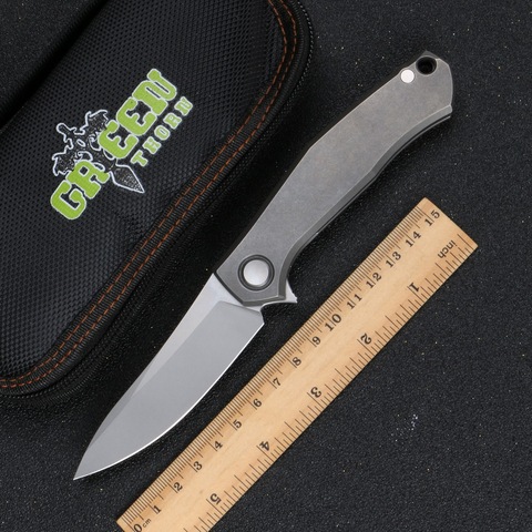 Green thorn poker Limited Edition D2 blade titanium alloy handle camping outdoor survival pocket knife practical knife EDC tool ► Photo 1/6