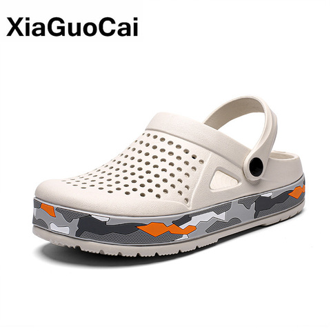 Summer Men Beach Shoes Clogs Male Sandals Breathable Casual Man's Garden Shoes Camouflage Quick Dry Male EVA Footwear 2022 ► Photo 1/6