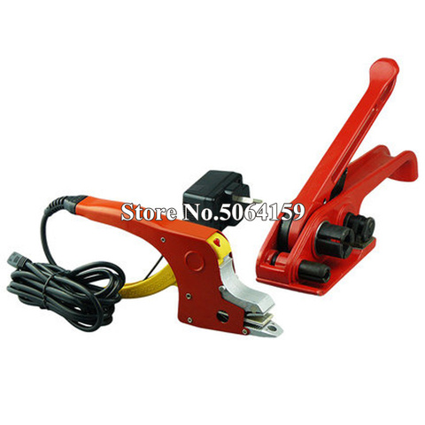 One Set Electric Welding Strapping Heating Tool Manual Seal Strapper Banding Handy Straps Tightener Tensioner Machine 220V ► Photo 1/4
