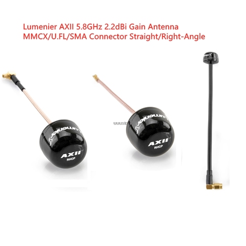 Lumenier AXII 2 5.8GHz 2.2dBi Gain RHCP FPV Antenna MMCX /U.FL/SMA Straight/Right-Angle Long Range Antenna RC Racing Drone Diy ► Photo 1/6