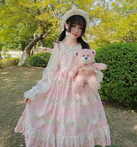 2022 Japanese Lolita Style Harajuku Gothic Bandage Bow Patchwork Girl Cosplay Kawaii Ruffles Sleeveless Party Camisole Dress ► Photo 1/6