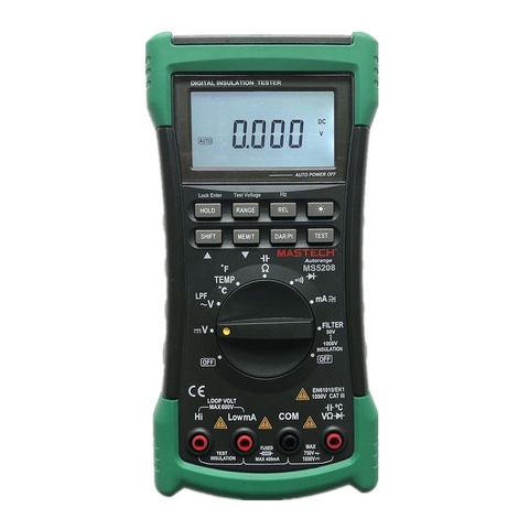 MASTECH MS5208 6600 Counts Digital Multimeter Megger Insulation Resistance Meter True RMS AC Voltage Current Temperature Tester ► Photo 1/6