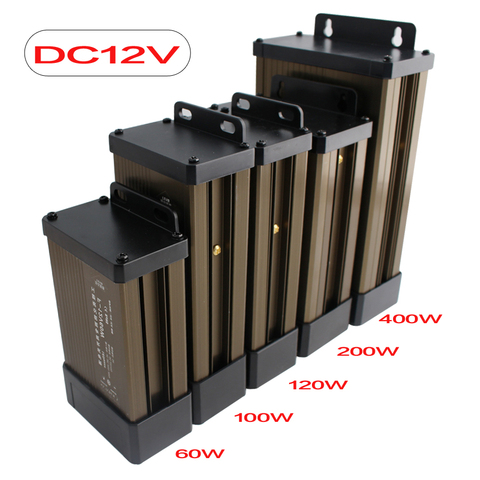 12V 24V Power Supply Rainproof Outdoor LED Driver AC 220V to DC 12V 24V Transformer 24 V 100W 500W Adapter Lighting Transformers ► Photo 1/6