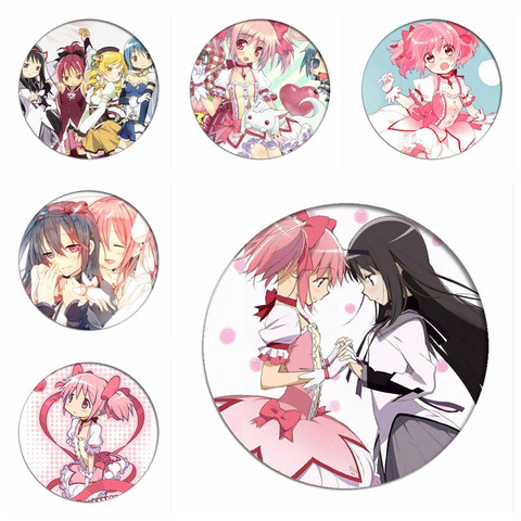 Puella Magi Madoka Magica Cosplay Backpack Badges Kaname Madoka Brooch Icon Akemi Homura Collection Breastpin for Clothing ► Photo 1/6