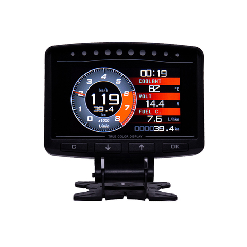 CXAT A208 Multi Functional Smart Car OBD HUD Digital Meter Speedometer Fuel Consumption Gauge Fault Code Alarm Display ► Photo 1/6
