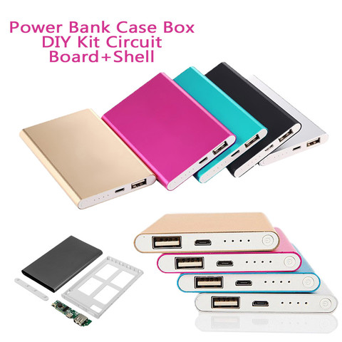 Power Bank Case Box DIY Kit Circuit Board+Shell For Smartphone Portable 4000mAh USB Charging Storage Case Drop shipping 19 ► Photo 1/6