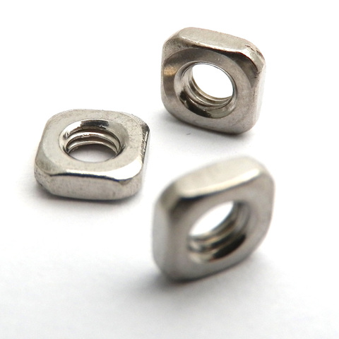 100pcs/lot M3 M4 M5 M6 M8 Square Thin Nut A2 304 Stainless Steel Square Nuts DIN 562 ► Photo 1/4