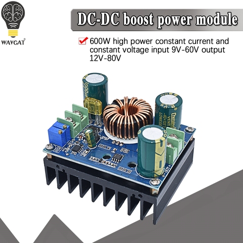 DC/DC Boost Converter 10-60V to 12-80V Step-up Voltage Regulator 600W Auto Power Supply Transformer Adjustable Output Volt C ► Photo 1/6