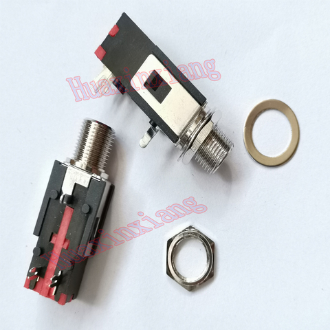 20PCS/Lot 6.35mm Stereo Audio Microphone Female Jack/Socket Connector 3P/3Pin PCB Panel ► Photo 1/3