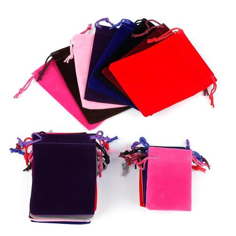 10pcs 5x7cm/7x9cm/9x12cm/10x15cm Drawstring Velvet Pouches Display Jewelry Packing Wedding Gift Bags & Jewelry Pouches ► Photo 1/6