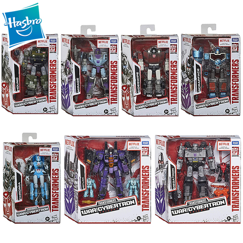 Hasbro Transformer Netflix War for Cybertron Trilogy Voyager Megatron Hotlink Deluxe Hound Mirage Sideswipe Scrapface Figure Toy ► Photo 1/6