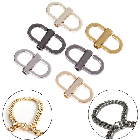 2Pcs/lot Adjustable Metal Buckles for Chain Strap Bag Shorten Shoulder Crossbody Bags Hardware Accessories Wholesale ► Photo 1/6