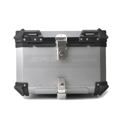 45L 55L 65L Motorcycle Aluminum Accessories Rear Toolbox Trunk Storage Top Tool Box waterproof Luggage Helmet Key Lock Case ► Photo 1/6