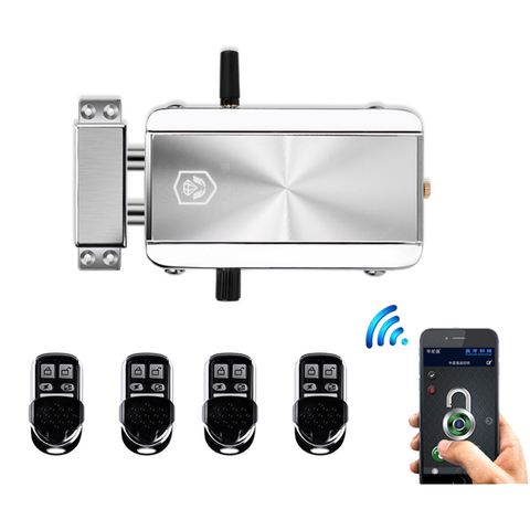 Wireless 433MHz remote control Door Lock Bluetooth APP Remote Control Electronic motor Lock anti-theft ► Photo 1/4