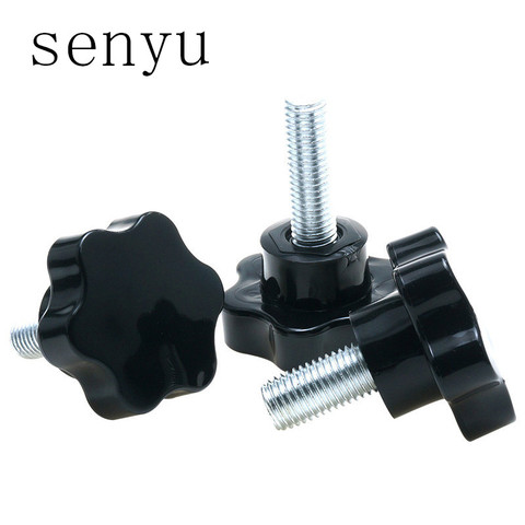 M12 M14 M16 1pcs  Thread Replacement Star Hand Knob Bakelite Hand Tighten Screw Tightening Screw Black Head diameter 60mm ► Photo 1/5