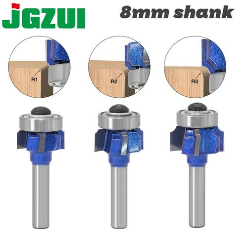 1PC8mm Shank high quality Woodworking Milling Cutter R1mm R2mm R3mm Trimming Knife Edge Trimmer 4 Teeth Wood Router Bit ► Photo 1/6