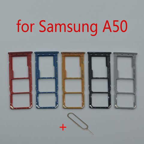 SIM Card Tray Holder For Samsung Galaxy A50 A505F A505FM A505FN Original Phone New Micro SD Card Slot Adapter Repair Parts ► Photo 1/1