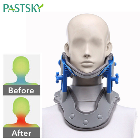 Heating Cervical Neck Traction Device Adjustable Collar Cervical Neck Stretcher Cervical Vertebra Brace Support Device ► Photo 1/6