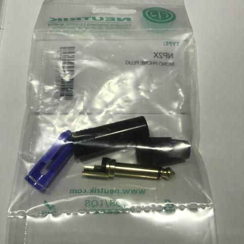 10pcs brand new original quality  NP2X/NP2X-B PLUG Mono Professional 2 Pole 6.35 mm 6.5mm Stereo Jack Plug Neutrik 6.35mm jack ► Photo 1/5