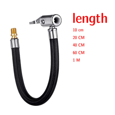 Inflatable Pump Extension Hose Car Pump Adapter Auto Compressor Tyre Fitting Kit Air Chuck Inflator Tube Valve Clip Clamp Adapte ► Photo 1/6