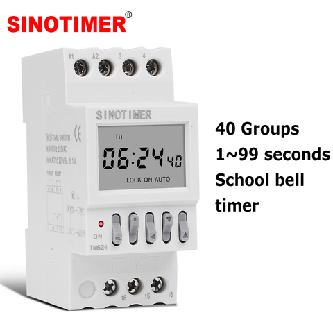 Cheap 40 Groups School or Factory Bell Controller 1 Second Interval Ring Timer Switch ► Photo 1/6