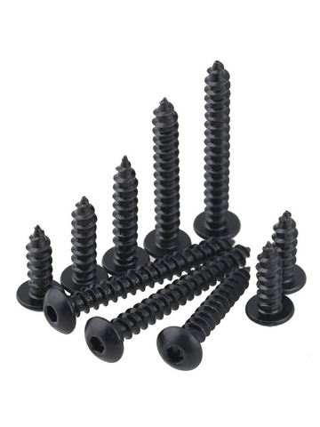 [M3M4M5M6] 8.8 high-strength round head black hexagon socket self-tapping screws hexagonal Zigong screws ► Photo 1/3