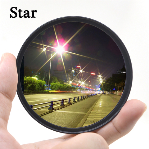 KnightX Star 4 6 8 Line Filter For canon sony nikon d3300 light 1300d 2000d 700d 200d d70 photo dslr 49 52 55 58 62 67 72 77 mm ► Photo 1/4