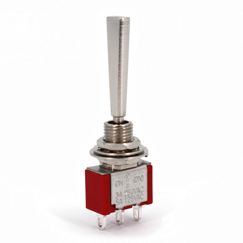 1Pc SH T8014B-U2HBQ Long Flat Handle SPDT 3Pin Mini Toggle Switch ON-OFF-MOM One Side Momentary 3 Position ► Photo 1/6