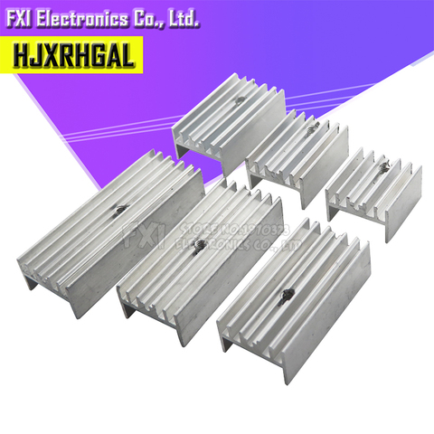 10Pcs 15*10*16/20/22/25/30/35/40/50 Transistor Aluminum Heatsink Radiator With hjxrhgal For Transistors TO-220 TO220 white ► Photo 1/2