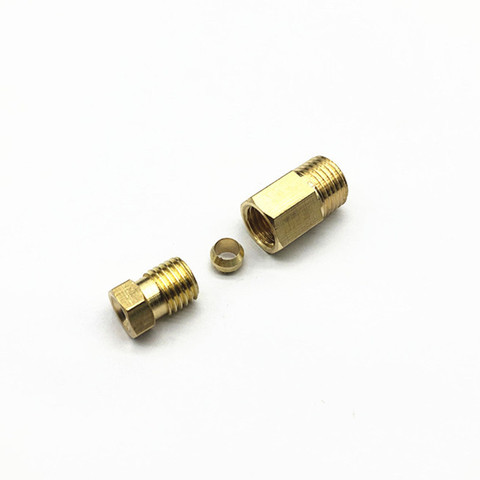 Brass Compression Ferrule Pipe Fitting Connector For Oil Lubrication System Fit 4mm 6mm 8mm OD Tubes ► Photo 1/2