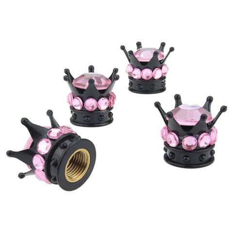 4Pcs/Set Bling Rhinestone Tire Wheel Stem Caps Car tire cap Auto Truck pneumatic valves plugs cover  on the nipple automobile ► Photo 1/6