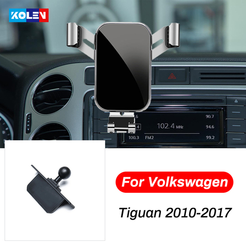 For Volkswagen Tiguan 2010-2017 Car Mobile Phone Holder Smart phone Car GPS Air Vent Outlet Bracket Snap-type Navigation Stand ► Photo 1/6