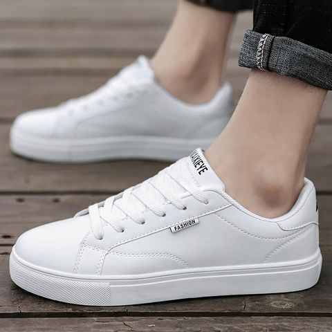 White vulcanized sneakers boys cheap flat comfortable shoes men autumn spring 2022 fashion sneakers ► Photo 1/6