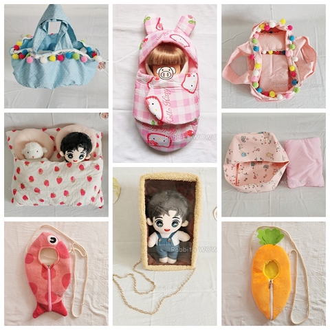 Lovely Sleeping Bag Blanket for 25cm Mellchan Baby Doll Out Going Carry Bag Soft Quilt Bag House Stuffed Idol Doll's Accessories ► Photo 1/6