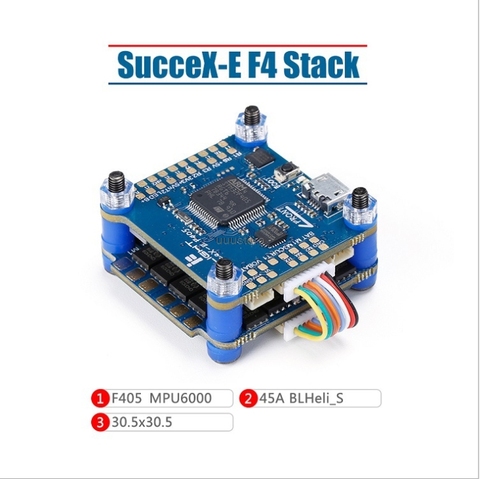 iFlight SucceX-E F4 F405 Flight Controller OSD & 45A Blheli_S 2-6S 4 In 1 Brushless ESC Stack 30.5x30.5mm for RC Drone Frame ► Photo 1/6