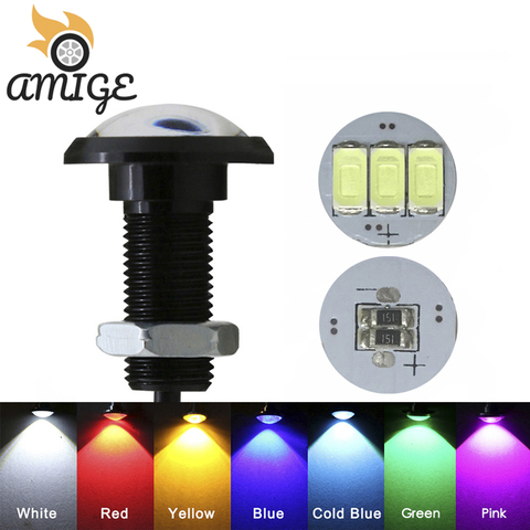 AMIGE 1pcs Eagle Eye LED Car Light Daytime Running Lights DRL For Motorcycle Car Parking Singal Auto Lamps 12v 24v 18mm 23mm ► Photo 1/6