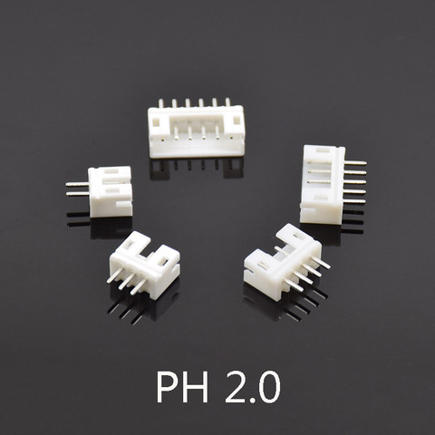 50pcs/Lot PH2.0 Pins Header Connector 2P 3P 4P 5P 6Pin 2mm Pitch  For PCB jst  straight pins ► Photo 1/4