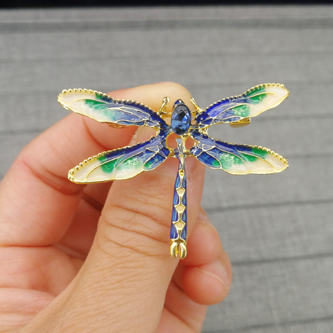 Crystal Vintage Dragonfly Brooches for Women Large Insect Brooch Pin Fashion Dress Coat Accessories Cute Jewelry ► Photo 1/6