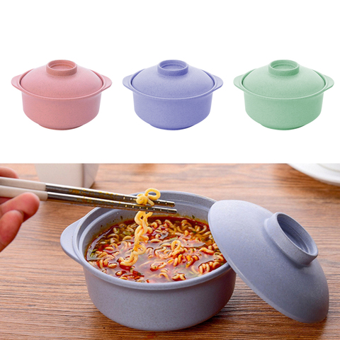 1pc Creative Instant Noodles Bowl With Lid Japanese Style Students Noodle Soup Rice Ramen Bowl Restaurant Kitchen Tableware ► Photo 1/6