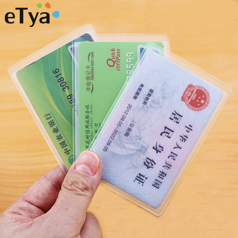10pcs PVC Transparent Card Holder Protect Wallet Business Bank ID Credit Card Holder Clear Bus Card Cover Case Pouch Bag ► Photo 1/6