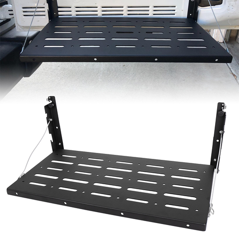 2022 Aluminum Alloy Foldable Cargo Shelf JK Tailgate Table Black 1 Set for Jeep-Wrangler 2007 2022 JK JKU ► Photo 1/6