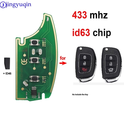 jingyuqin 3B 433Mhz With id46 Car Key Board Control For Hyundai Solaris Accent Tucson l10 l20 l30 Kia Rio Ceed ► Photo 1/2