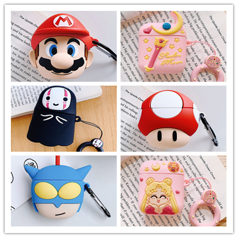 Cartoon Luna Cat Cute Earphone cover For Apple Airpods 1 2 Pro Case Anime  Headphone Wireless bluetooth Protect Cover Ring Strap