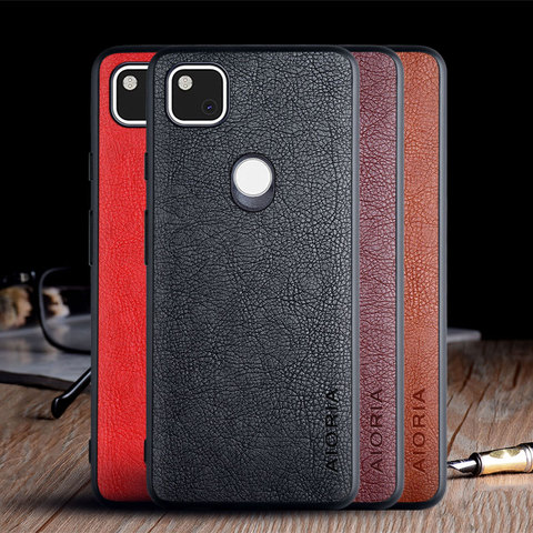 Case for Google Pixel 4A 5G 5 4 XL funda luxury Vintage Leather skin capa hard phone cover for google pixel 4a case coque capa ► Photo 1/6